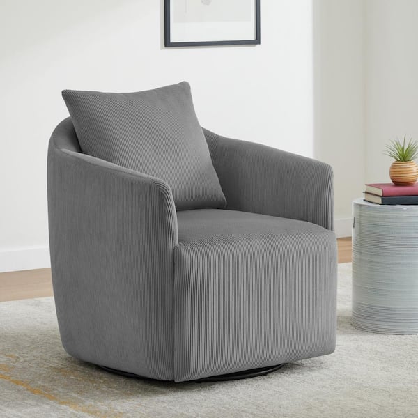 Flint Gray Fabric Accent Chair With Covered Wooden Frame Flint Gray Fabric Accent Chair With Covered Wooden Frame