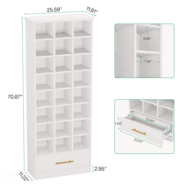 Amazon.com: vidaXL Shoe Cabinet White 31.5x13.8x17.7