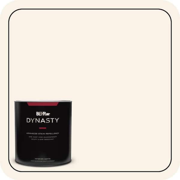BEHR DYNASTY 1 qt. #PWN-34 White Luxury Matte Interior Stain-Blocking Paint & Primer