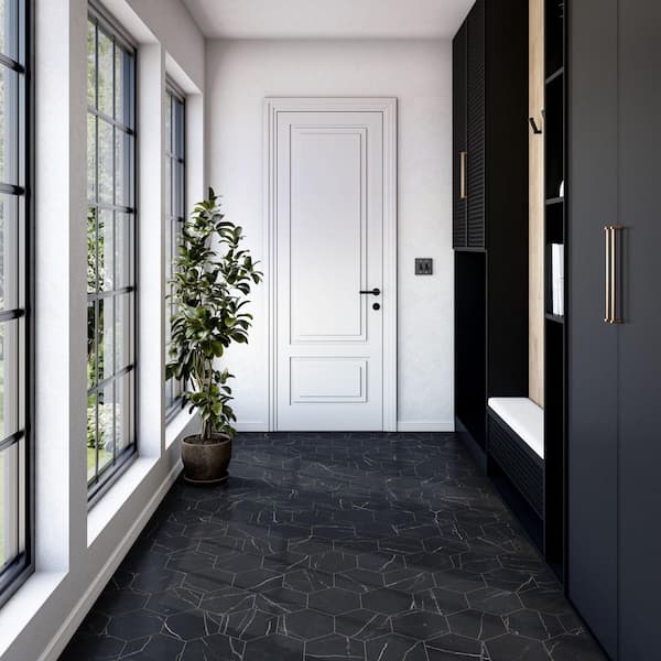 Daltile Lexstone Cinder 8 in. x 9 in. Matte Porcelain Hexagon