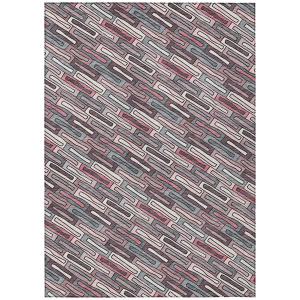 Chantille Machine Washable Indoor/Outdoor Abstract ACN3055 Blush 5 ft. x 7 ft. 6 in. Area Rug