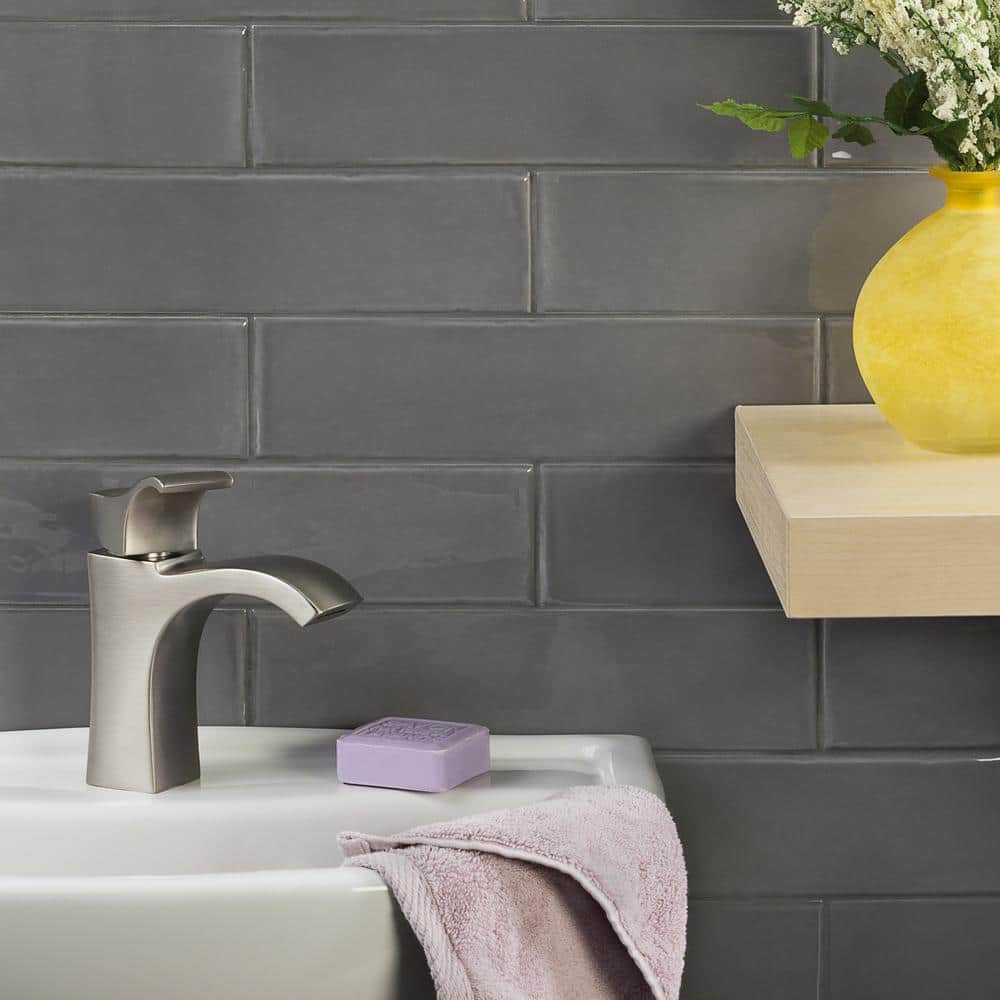 Bolton 3'' x 12'' Polished Gray Ceramic Subway Tile