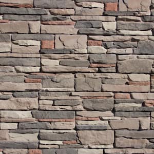 Easy Stack 5 in x 20 in. Elk Creek No Mortar Concrete Ledge Stone Flat Panel 100 sq. ft. Crated