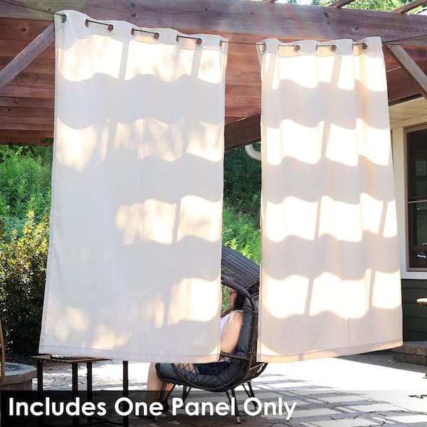 Sunnydaze Decor Indoor Outdoor Curtain Panel With Grommet Top 52 X 84 In 1 32 2 13 M Beige Snr 337 The