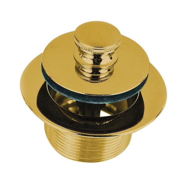 Watco 1.625 in. Overall Diameter x 16 Threads x 1.25 in. Lift and Turn Bathtub Stopper and Closure, Polished Brass