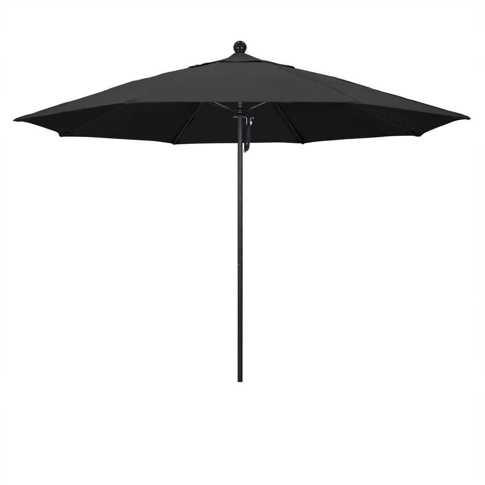 11 ft. Black Aluminum Market Patio Umbrella with Fiberglass Ribs Pulley Lift in Black Pacifica price history on PriceWatchPro