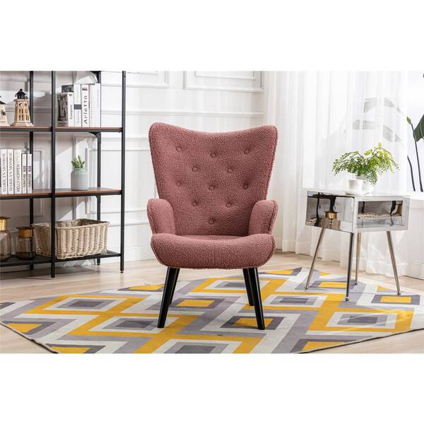 dusky pink accent chair