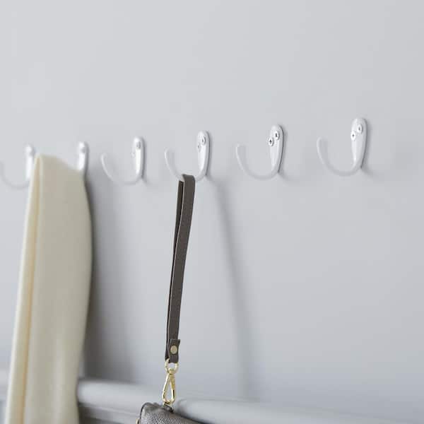 Amityville 6 - Hook Wall Mounted Coat Rack Beachcrest Home Color Pure White