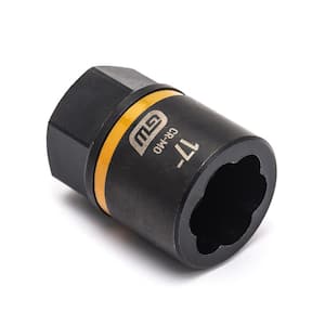 Bolt Biter 3/8 in. Drive Metric Impact Extraction Socket 17- mm
