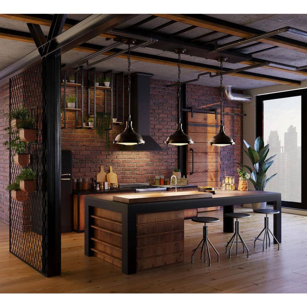 Mini Brushed Nickel LED Pendant Light with Glass Shade