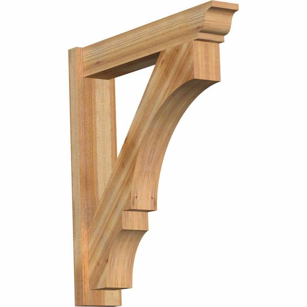 Ekena Millwork 6 in. x 34 in. x 30 in. Western Red Cedar Balboa Traditional Rough Sawn Outlooker