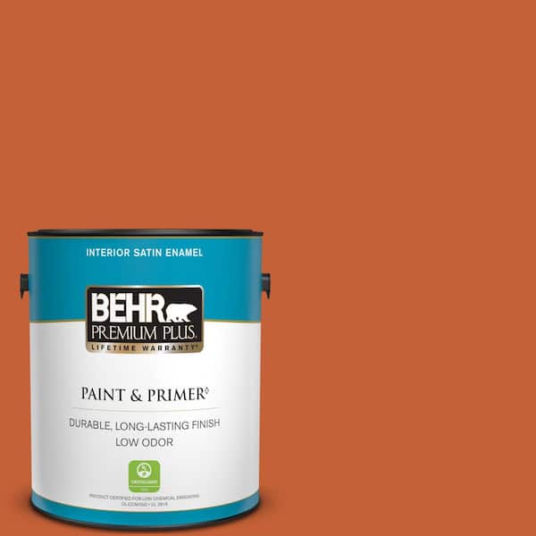 BEHR PREMIUM PLUS 1 gal. #T18-02 Civara Satin Enamel Low Odor Interior Paint & Primer