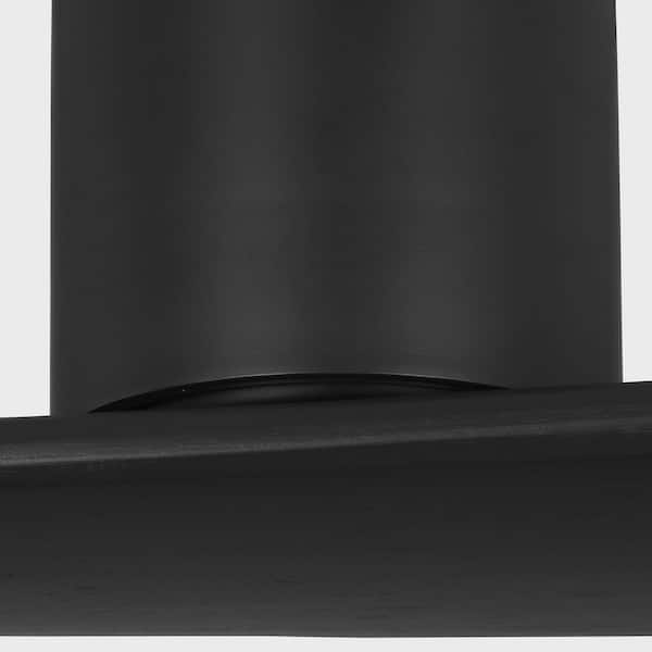 Generation Lighting - Fan Plank 62 in. Smart Midnight Black Modern Flush Mount Standard Ceiling Fan with Remote