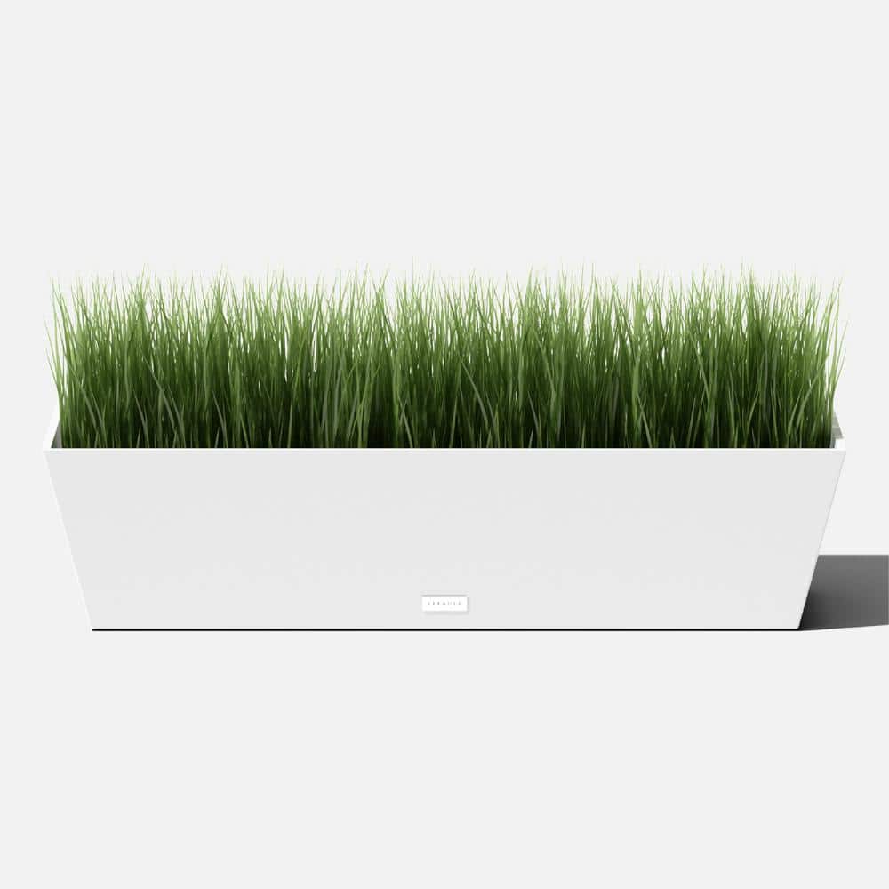 White 36" Recycled Plastic Indoor/Outdoor Window Box Planter