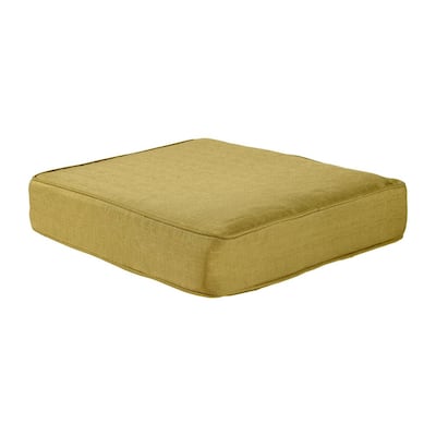 Spring Haven 23.25 x 19.2 Outdoor Ottoman Cushion in Standard Green