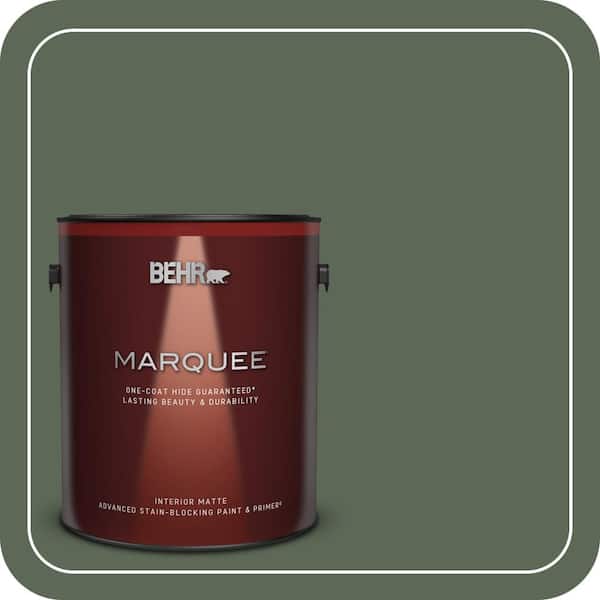 BEHR MARQUEE 1 gal. #MQ6-15 Less Travelled One-Coat Hide Matte Interior Paint & Primer
