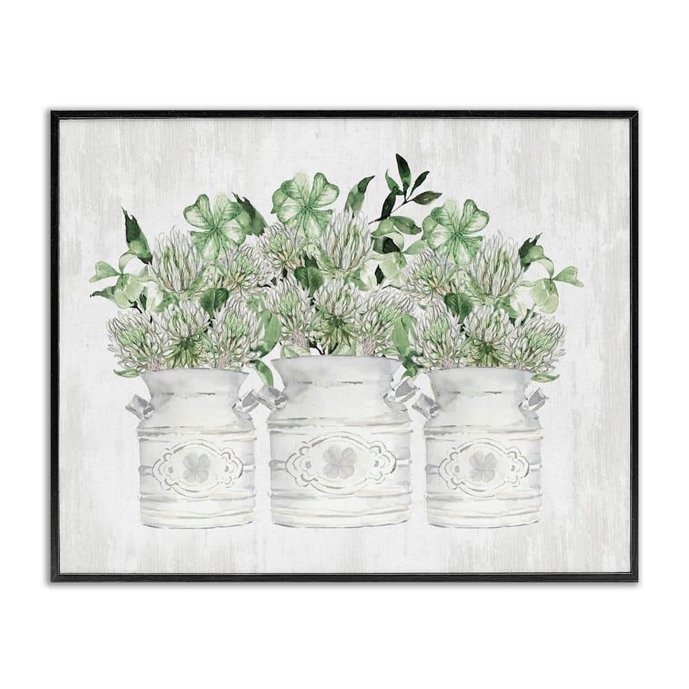 Rustic Shamrock Bouquets by Lettered and Lined Black Framed Giclee Art Print Nature 20 in. x 16 in. price history on PriceWatchPro