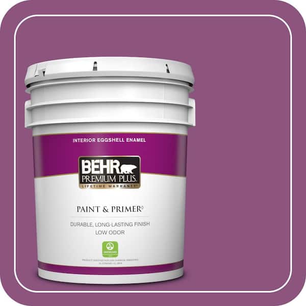 BEHR PREMIUM PLUS 5 gal. Home Decorators Collection #HDC-MD-07 Dynamic Magenta Eggshell Enamel Low Odor Interior Paint & Primer