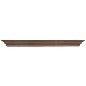 Expressions 5 ft. Colonial Oak Stain Grade Wood Shelf Mantel