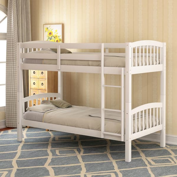 White bunk shop beds that separate