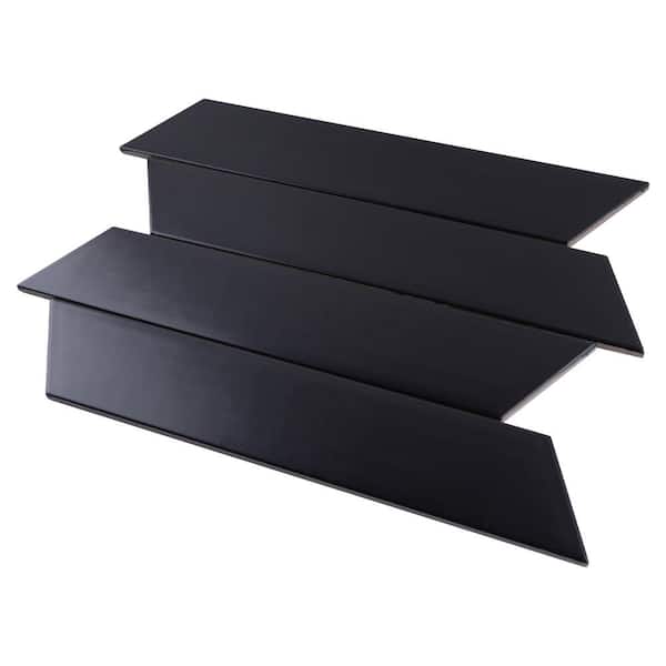 MOLOVO Kenzo Chevron Noir Black 3.14 in. x 15.74 in. Matte