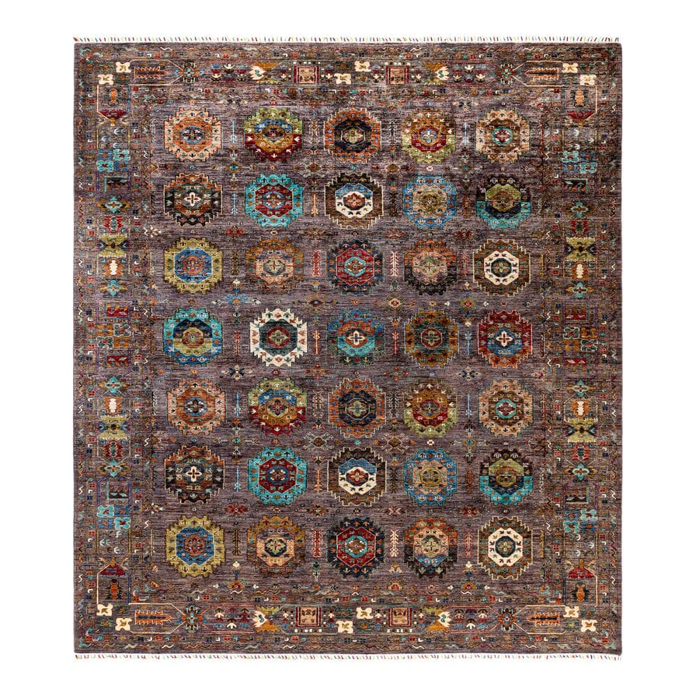 Tribal Brown 9 X 12 Hand Knotted Wool Indoor Area Rug price history on PriceWatchPro