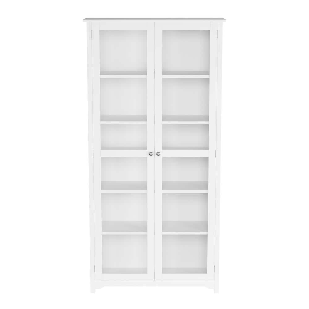 Home Decorators Collection Oxford White Glass Door Bookcase 6054850410