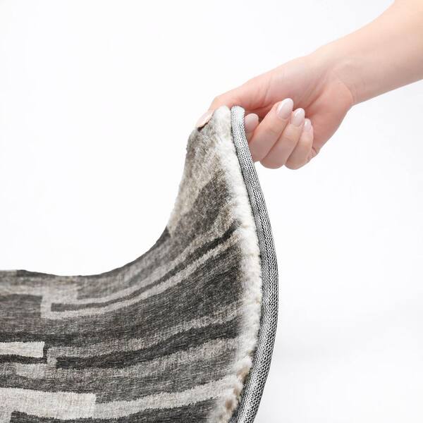 Dream Shag Premium Machine Washable Abstract ADS78 Shadow 10 ft. x 14 ft. Area Rug