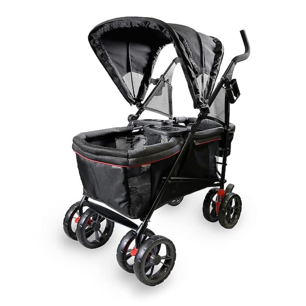 Red and cheap black stroller