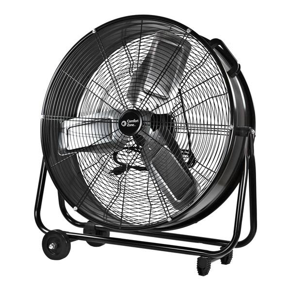 Comfort Zone 24 in. 2-Speed High-Velocity Industrial Drum Fan with 