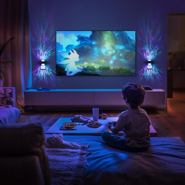 YANSUN 4-Pack RGB Star Projector Night Lights with Light Sensor