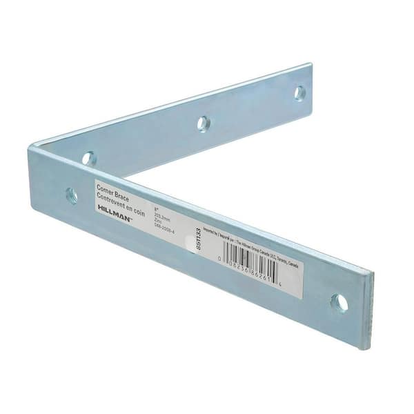 8 x 1-1/4 in. Zinc Plated Corner Brace (5-Pack)