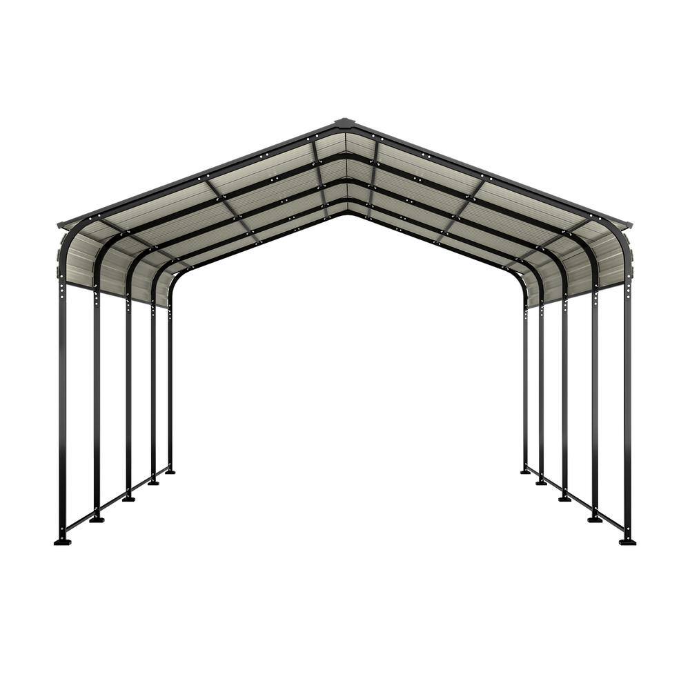 12' x 20' Gray Heavy Duty Metal Carport