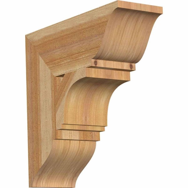 Ekena Millwork 6 in. x 18 in. x 18 in. Western Red Cedar Imperial Traditional Rough Sawn Bracket