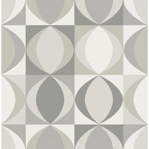 Archer Grey Linen Geometric Grey Paper Strippable Roll (Covers 56.4 sq. ft.)