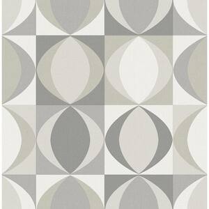 Archer Grey Linen Geometric Grey Wallpaper Sample