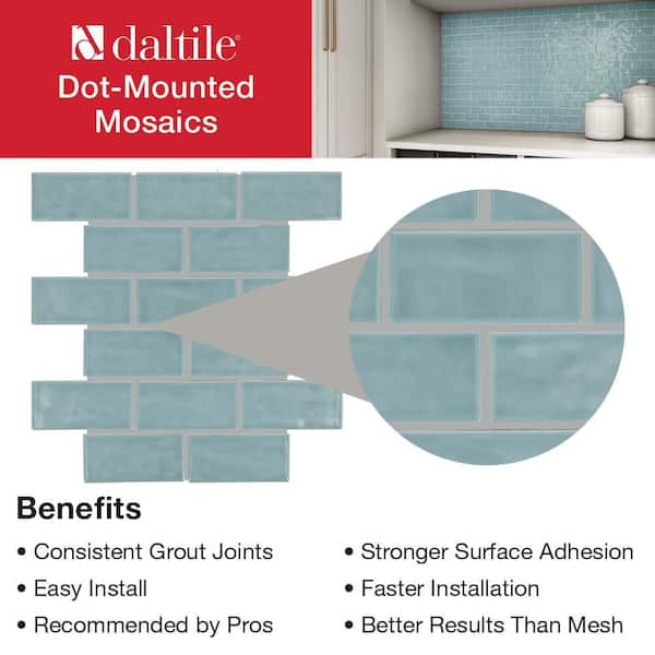 Marazzi Artezen Classic Blue 12 in. x 12 in. Glossy Ceramic Brick