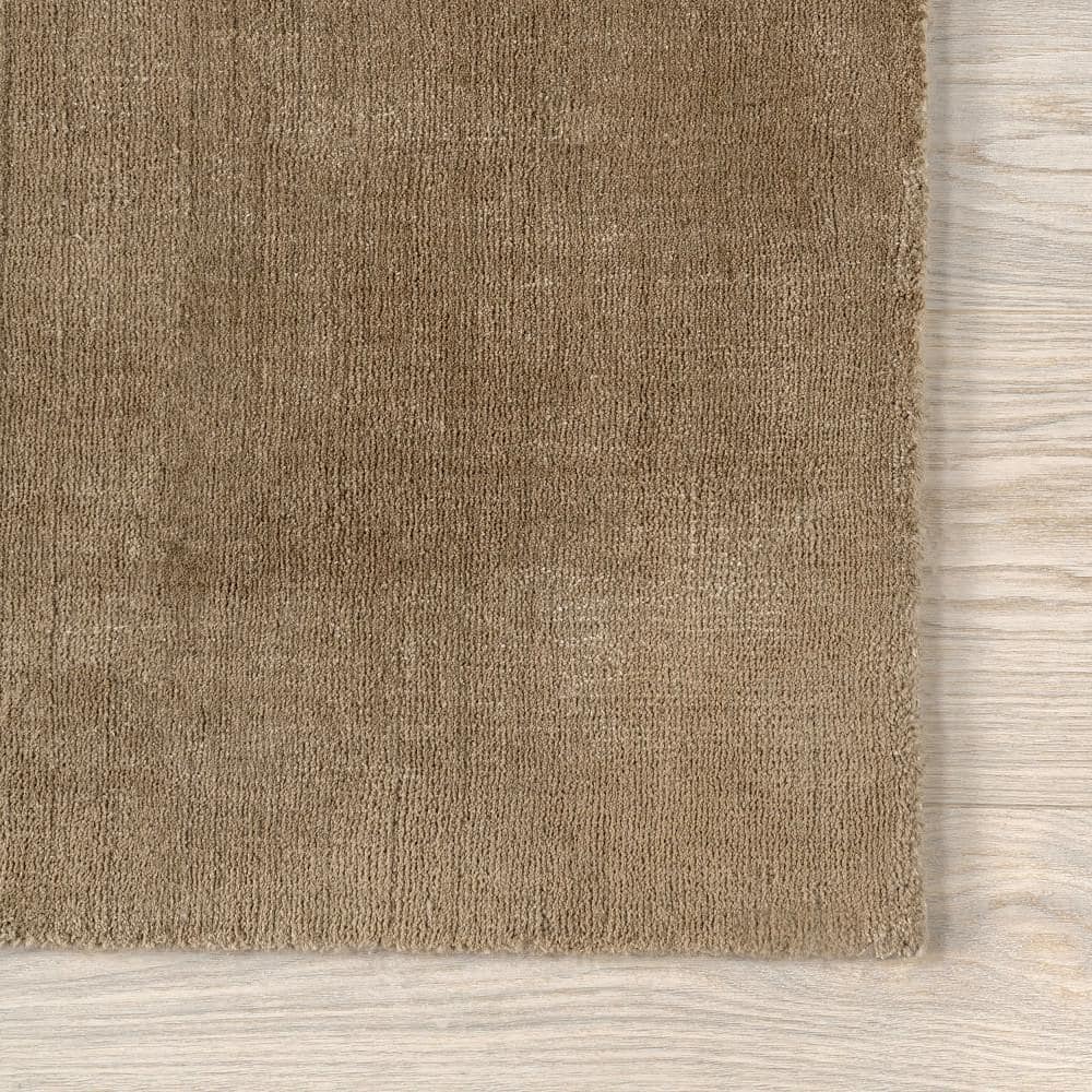 Fawn Rectangular Wool-Blend Area Rug 5' x 8'