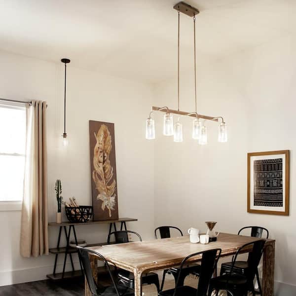 Braelyn 1-Light Olde Bronze Vintage Industrial Shaded Kitchen Mini Pendant Hanging Light with Clear Seeded Glass