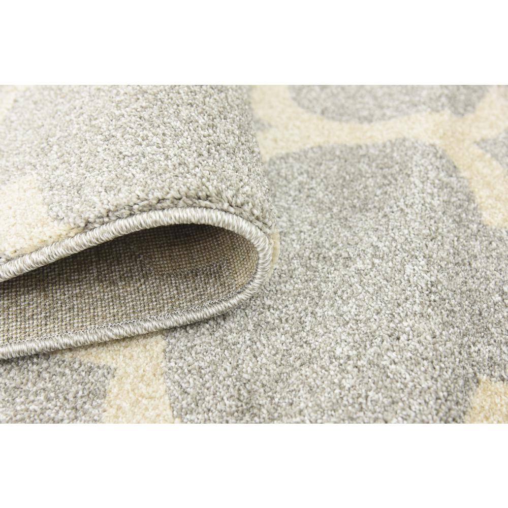 Light Grey 6' x 9' Synthetic Trellis Area Rug