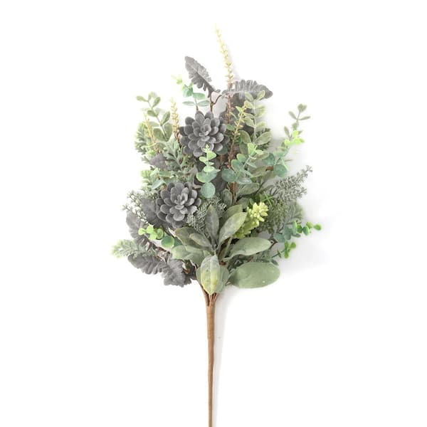 SULLIVANS 22.5" Artificial Gray Succulent Bush