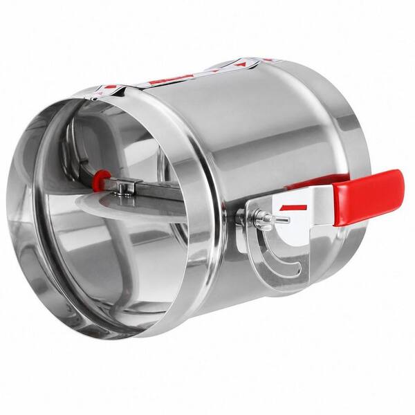 HVAC Duct Manual Volume Backdraft Damper, 6 in. Airflow Ducting Branch Vent Damper Air Control Valve, Adjustment Handle