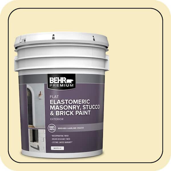 5 gal. #MS-34 Vanilla Elastomeric Masonry, Stucco and Brick Exterior Paint