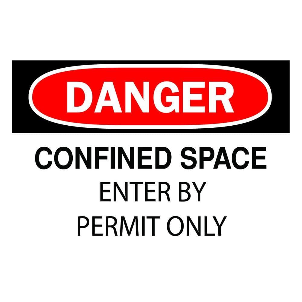 Brady 10 In. X 14 In. Aluminum Confined Space Sign 40989 - The Home Depot