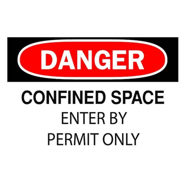 Brady 10 in. x 14 in. Aluminum Confined Space Sign