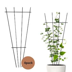 15 .6 in.x 7.1 in. Grid Metal Vine Trellis Plant Support for Climbing Plants (4-Pack)