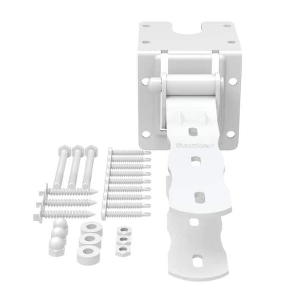 Barrette Outdoor Living 11.62 in. x 3.25 in. White No Rust Gate Hinge