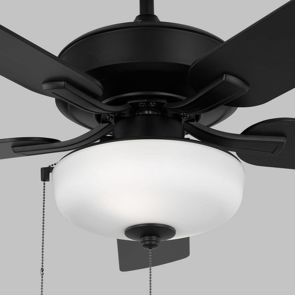 52'' Midnight Black Ceiling Fan with LED Light Kit
