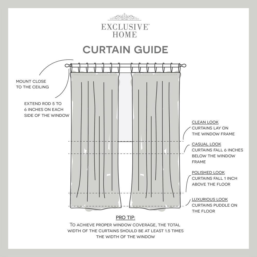 White Sheer Linen-Blend Tab Top Curtain Panels