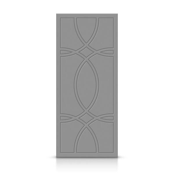 CALHOME 42 in. x 80 in. Hollow Core Light Gray Painted Composite MDF Interior Door Slab